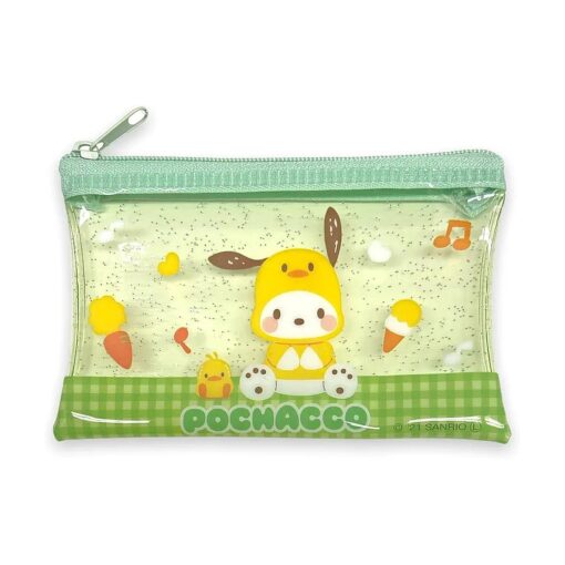 Friend Sanrio Pochacco Accessories Cosmetic Flat vinyl Mini pouch Zipper Case Bag 4.7 in ( W ) x 3.0 in ( H )