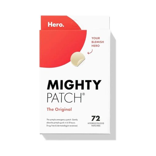 Hero Cosmetics Mighty Patch ( tm ) Original Patch - Hydrocolloid Acne Pimple Patch for Covering Zits and Blemishes, Spot Stickers for Face and Skin ( 72 Count )