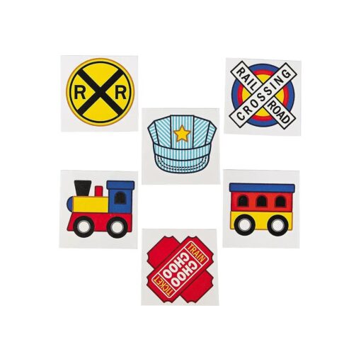 TRAIN PARTY TATTOOS ( 72PC ) - Apparel Accessories - 72 Pieces