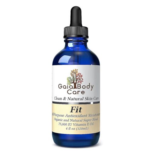 Gaia Body Care Organic Vitamin E Oil 75,000 IU Body Oil for Dry Skin - Vitamin E Oil for Scars, Hair, Bath Oil - 4 ounces