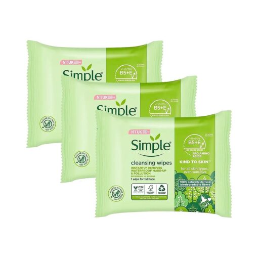 Simple Kind To Skin 25 Cleansing Facial Wipes ( 3 pack )