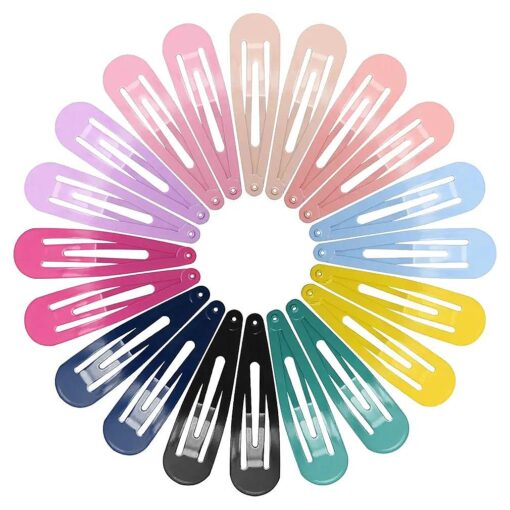 Snap Hair Clips for Women Girls, Funtopia 40 Pcs 7cm / 2.8 Inch Long No Slip Metal Hair Clips Snap Hair Barrettes Hairpins for Thick Hair ( Mixed color )