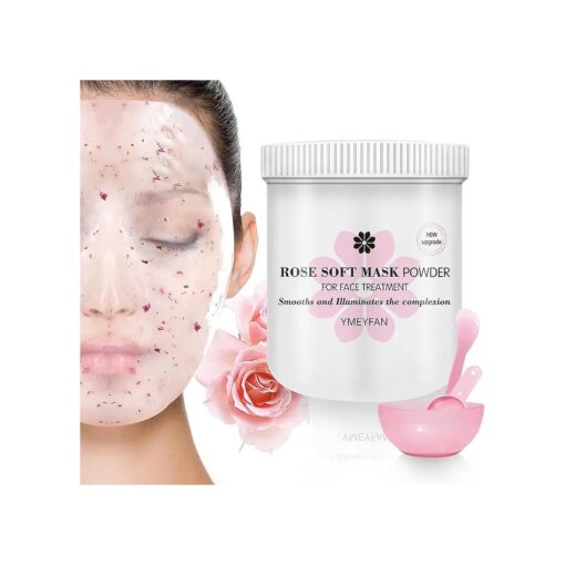 Jelly Mask for Facials Professional Skin Care - Rose Gel Peel Off Face Mask Skincare for Smooths & Brightening, Hydrating Spa Esthetician Hydro Jelly Facial Mask, 7oz with Mask Tool