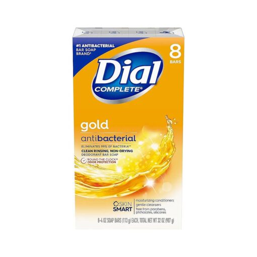 Dial Antibacterial Bar Soap, Gold, 4 Ounce - 8 Bars