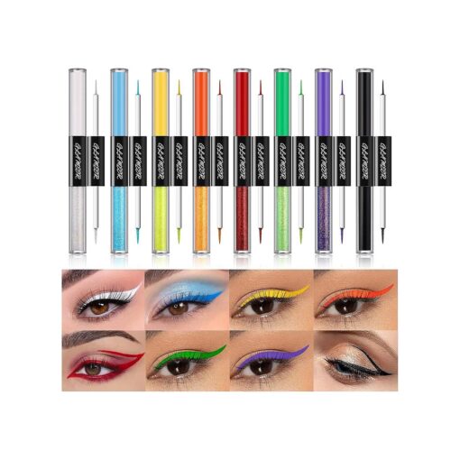 8 Colors Double Side Liquid Eyeliner, Colorful Eyeliner Pencil