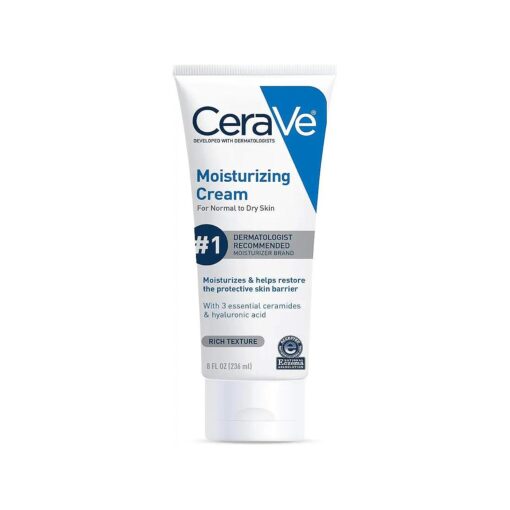 CeraVe Moisturizing Cream, Face Body Moisturizer, Normal to Dry Skin, 8 Fl Oz