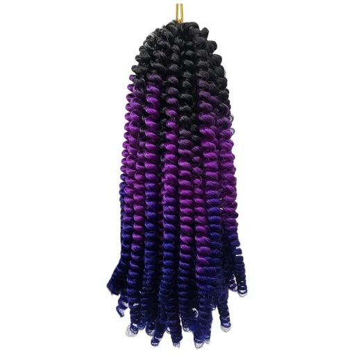 StarWell Ombre Spring Twist Hair Purple for DIY Hairstyles Spring Twist Crochet Hair 8 Inch ( Pack of 1, Ombre Purple )