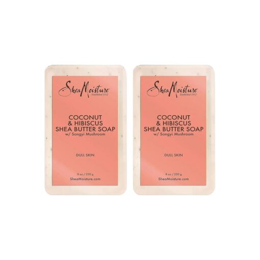 Shea Moisture Soap 8 Ounce Bar Coconut & Hibiscus Shea Butter ( 235ml ) ( 2 Pack )