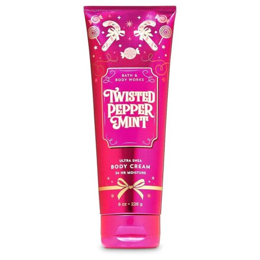 Bath & Body Works Twisted Peppermint Ultra Shea Body Cream 8 Oz .