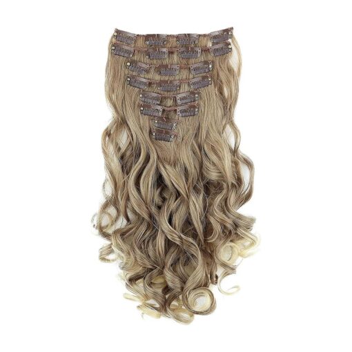 CAISHA XXL 14" 8 Pieces Set Clip In Extensions Hair Extension Hairpiece Voluminous Wavy Dark Blonde Mix CES119-1