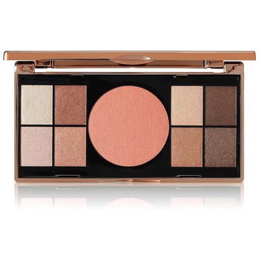 M. Asam Magic Finish Eyeshadow Palette - Pigmented eye make-up with 8 shades of eyeshadows & a blush, elegant case with large built-in make-up mirror, for every age & skin type, make-up set