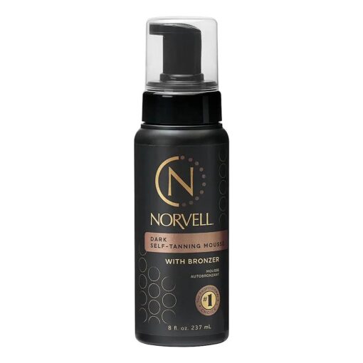 Sunless Self Tanner Mousse with Bronzer - Instant Natural Looking Bronzing Glow, 8 fl.oz .