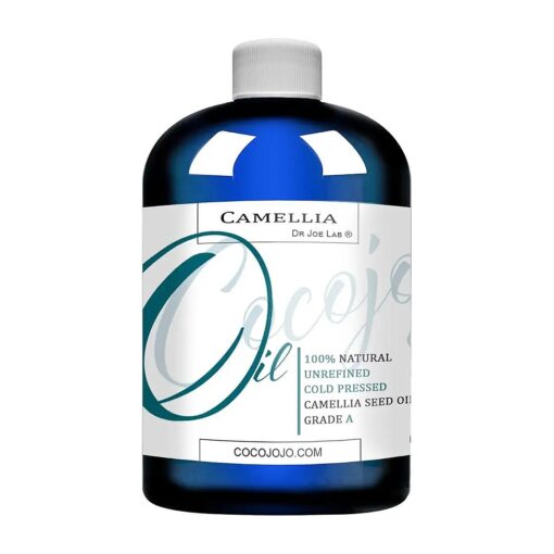 Dr Joe Lab Japanese Camellia Seed Oil - 100 % Pure, Cold Pressed, Non-GMO Carrier - 8 oz - for Skin, Hair, Nails, Body, Facial Hair - Hydrating Moisturizing Vegan Nourishing - Packaging May Vary