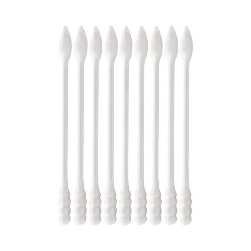 800 Pieces Cotton Swabs, Double Tipped Precision Tips Cotton Buds Spiral Head Multipurpose ( 4 Packs, 200 Pcs, 1 Pack )