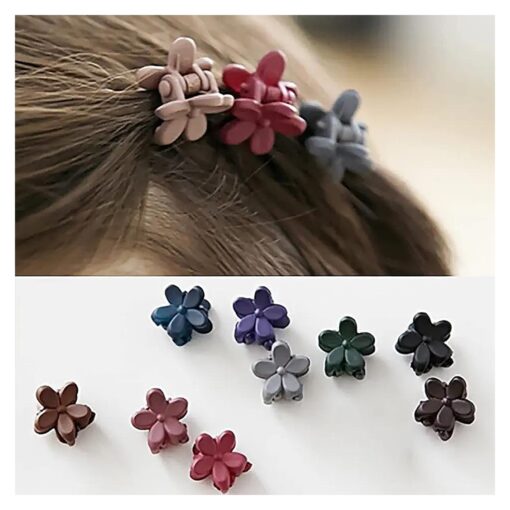 80 Piece Mini Hair Clips for Girls, Cute Candy Colors Flower Hair Pins for Toddlers Bangs Kids Children and Women Hair Bangs Little Clips Accessories