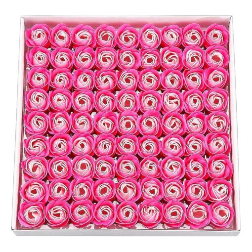 81PCS Soap Rose Flower - Flora Scented Soap Rose Flower - Plant Essential Oil Soap, for Anniversary/Birthday/Wedding/Valentine 's Day/Mother 's Day