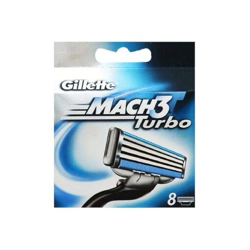 Gillette Mach 3 Turbo Razor Refill Cartridges 8 Count ( Packaging May Vary )