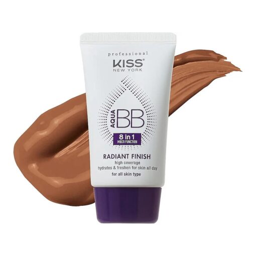 Aqua BB Cream 8-in-1 Multi Function Cover and Care Beauty Balm, Korean Skin Care Argan Oil Infused, Radiant Finish, Hydrating Full Coverage BB Cream 1.42 Fl Oz ( Caramel )