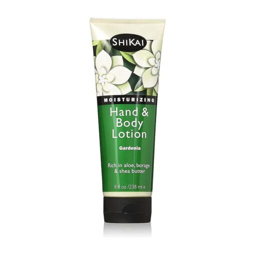 ShiKai Hand & Body Lotion ( Gardenia, 8oz ) | Daily Moisturizing Skincare for Dry and Cracked Hands | With Aloe Vera & Vitamin E