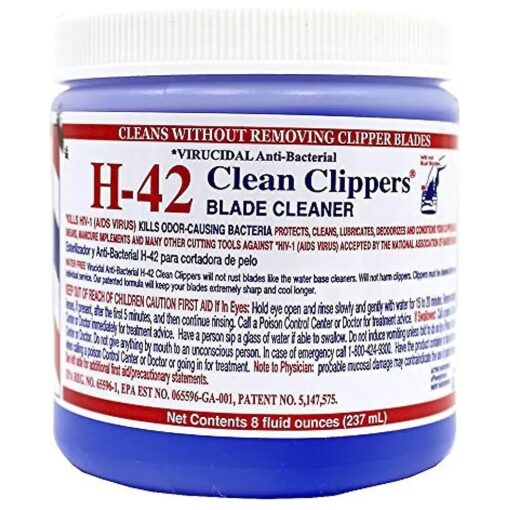 H-42 Clean Clippers Blade Cleaner Virucidal Anti-Bacterial 8oz