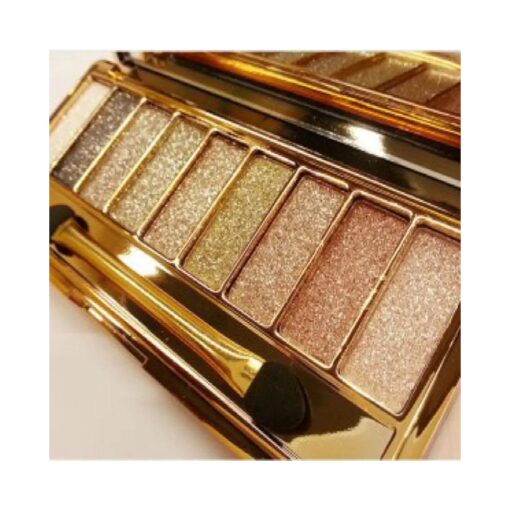 Sparkle Eyeshadow Palette & 9 Colors Shimmer Makeup Palette & Cosmetic Brush Set & Gold Glitter, Highly Shining Pigmented Diamond & 9 Color Eyeshadow 6 # ( 1pc )