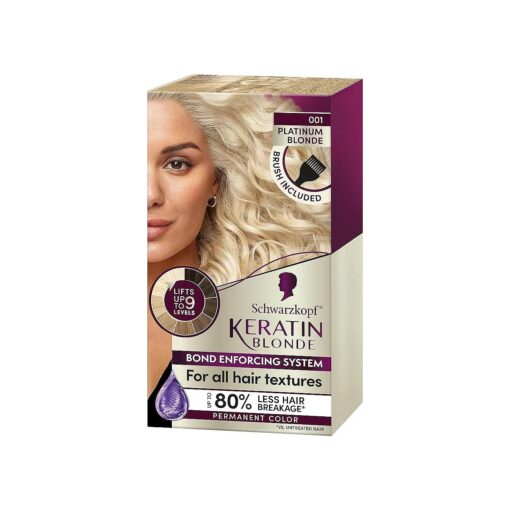 Schwarzkopf Keratin Blonde, Platinum Blonde 001, Ultra Lightening Kit