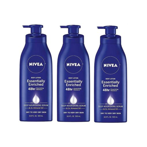 NIVEA Essentially Enriched Body Lotion, 16.9 Fl Oz ( Pack of 3 ) - Packaging May Vary