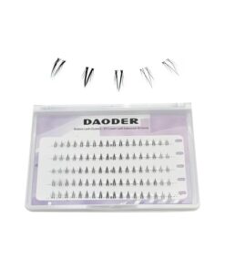 Bottom Lash Clusters DIY Eyelash Extensions - DAODER 90pcs Wispy Natural Look Clear Band Lashes for Bottom Eyelashes 6mm