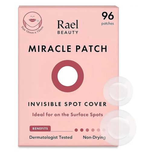 Rael Pimple Patches, Miracle Invisible Spot Cover - Hydrocolloid Acne Patch for Face, Blemishes, Zits Absorbing Patch, Breakouts Spot Treatment for Skin Care, Facial Sticker, 2 Sizes ( 96 Count )