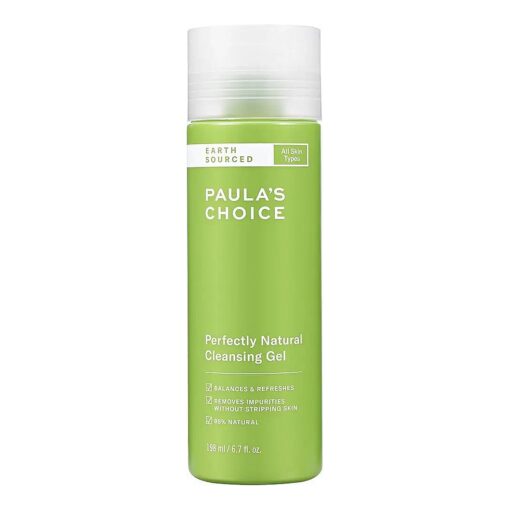 Paula 's Choice EARTH SOURCED Perfectly Natural Gel Cleanser with Aloe, 98 % Natural & Fragrance Free, 6.7 Ounce