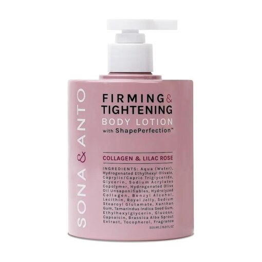 Skin Firming and Tightening Lotion with ShapePerfection | Anti Cellulite & Moisturizing Body Lotion | Shrinks Fat Cells to Tighten Loose Belly Skin | Collagen & Lilac Rose | MADE IN FRANCE