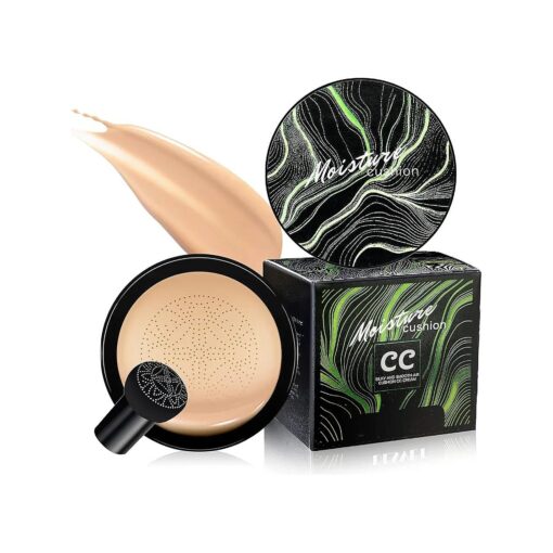 Mushroom Head Air Cushion CC Cream - BB Cream Foundation Makeup, Long-Lasting Makeup Even Skin Tone, Concealer Moisturizing Oil Control Waterproof, Makeup Base Primer for All Skin Types ( Natural Beige )