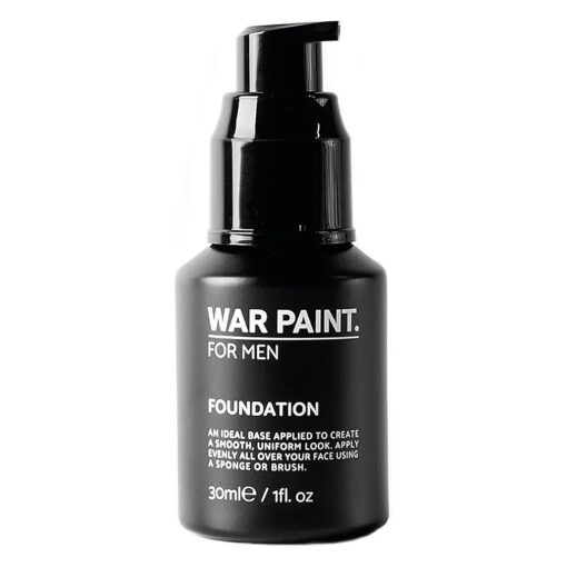 War Paint For Men Medium Coverage Foundation - Perfect for A Natural & Even Look - Vegan Friendly & Cruelty Free - Natural Looking Face Makeup For Men - Dark Shade - 30ml