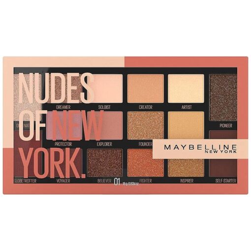 Maybelline New York Nudes 16 Pan Eyeshadow Palette Custom Designed Of Diverse Skin Tones, 0.634 Oz 0 01 THE NUDES OF NEW YORK, K3758400