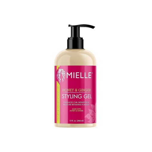 Mielle Organics Honey & Ginger Styling Gel for Enhanced Curl Definition and Moisture Retaining with Aloe for Dry, Curly, Thick, and Frizzy Hair, Non-Sticky, 13 Ounces