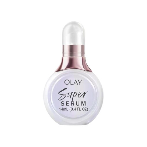 Olay Super Serum Trial Size 5-in-1 Lightweight Resurfacing Face Serum, 0.4 fl oz, Smoothing Skin Care Treatment with Niacinamide, Vitamin C, Collagen Peptide, Vitamin E, and AHA