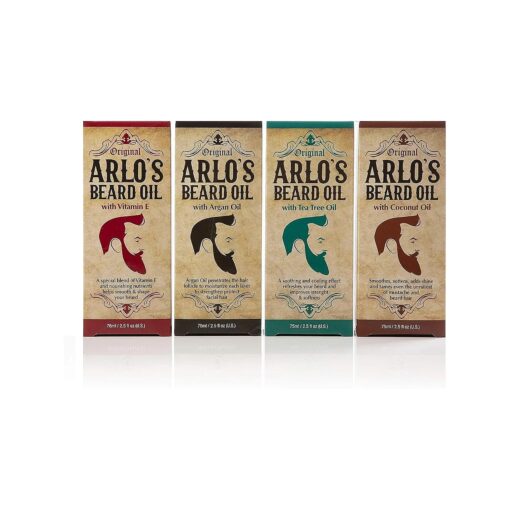 Arlo 's Beard Oil Includes - Argan Tea Tree Vitamin E and Coconut ( 4 Pack )