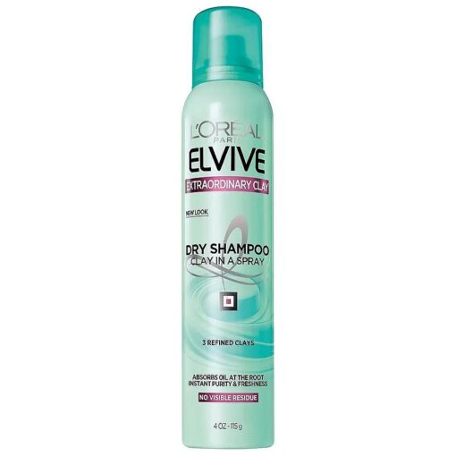 L'Oreal Paris Elvive Extraordinary Clay Dry Shampoo, 4 oz, ( Packaging May Vary )