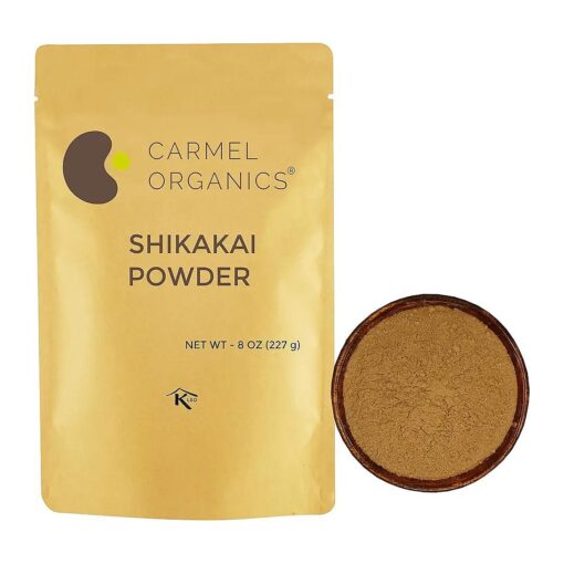 CARMEL ORGANICS Shikakai Powder 8 Ounce or 227 Grams | Natural Hair Care Cleansing & Conditioning | No Added Preservatives | Acacia concinna Powder