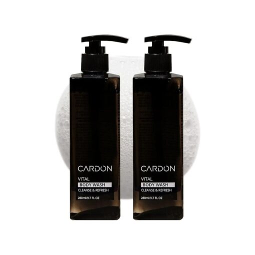 Cardon Acne Clearing Men 's Body Wash, Korean Skin Care, All Natural Green Tea Extract, Sea Buckthorn, & Cica Combat Breakouts, Prevent Body Odor to Deeply Cleanse w/o Stripping ( 2 PK )