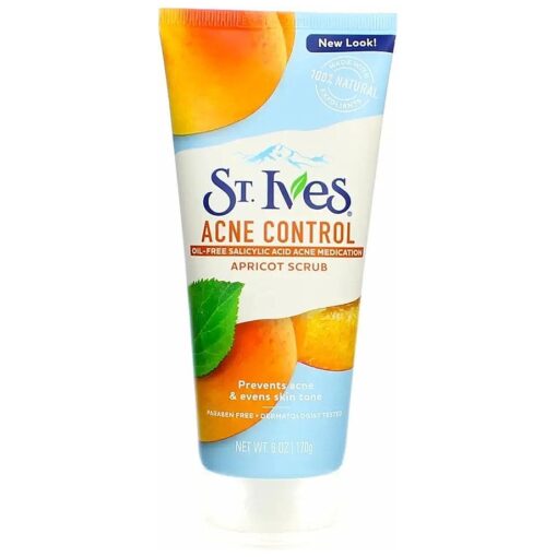 St. Ives Naturally Clear Apricot Scrub, Blemish Control 6 oz ( Pack of 2 )