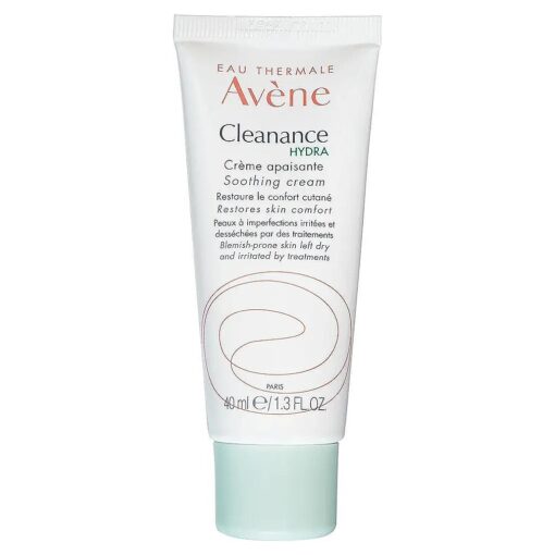 Eau Thermale Avene Cleanance HYDRA Soothing Cream, Rich Moisturizer, Adjunctive Care for Drying Acne Treatments, 1.3 oz .