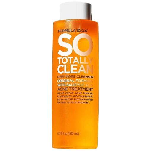 Formula 10.0.6 So Totally Clean Deep Pore Cleanser ( 6.75 Fl, Oz, ) Salicylic Acid Face Toner - Removes Impurities to Clear Pores & Reduce Breakouts - Vegan, Paraben-Free, Sulfate-Free & Cruelty-Free