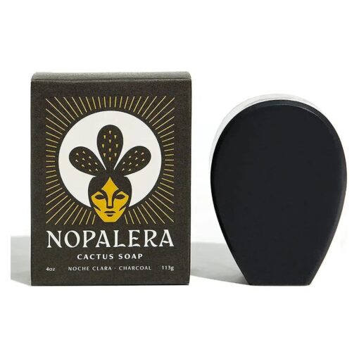 Nopalera Charcoal Bar Soap, Sage and Eucalyptus Essential Oils - Natural Body and Face Cleanser, Moisturizing and Exfoliating, Soft Skin Care Made With Clean, Vegan Ingredients, 4 oz