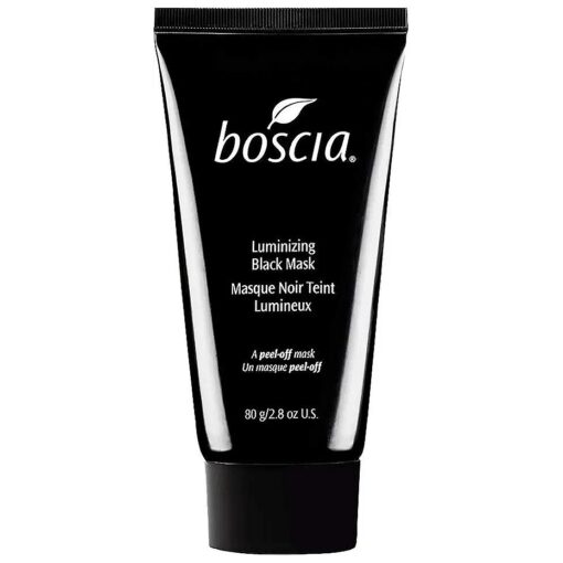 BOSCIA Luminizing Charcoal Mask - Vegan, Cruelty-Free, Natural and Clean Skincare | Activated Charcoal and Vitamin C Pore-Minimizing Peel-Off Mask, 80 g, 2.8 Ounce ( Pack of 1 )