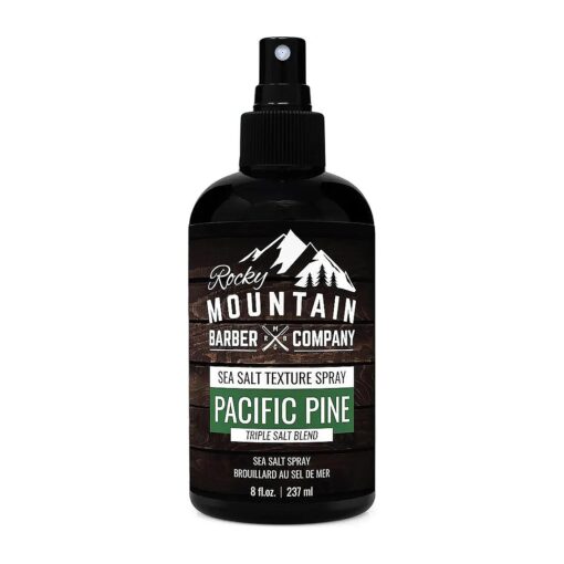 Rocky Mountain Barber Company Sea Salt Spray for Hair for Men - Adds Volume, Texture and a Light Hold to Your Hair - For All Hair Types - Triple Salt Blend - 8 oz