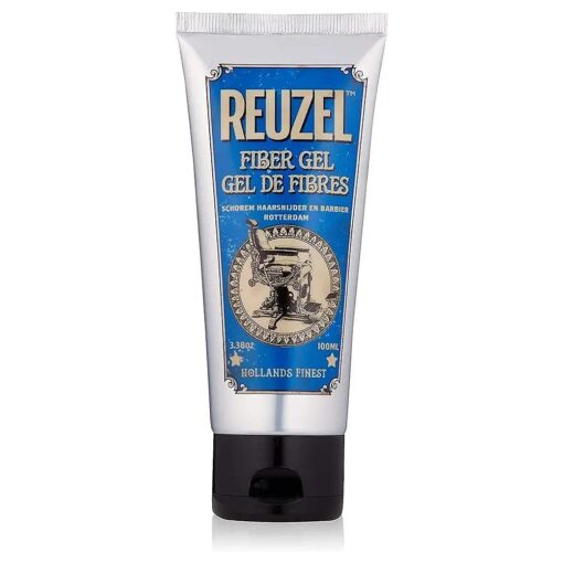 Reuzel Fiber Gel For Men - Alcohol Free Formula - Subtle, Sugary Rum Fragrance - Non Sticky And Flake Free - Adds Fullness And Structure To The Hair - Firm Holding Power - Easy To Wash Away