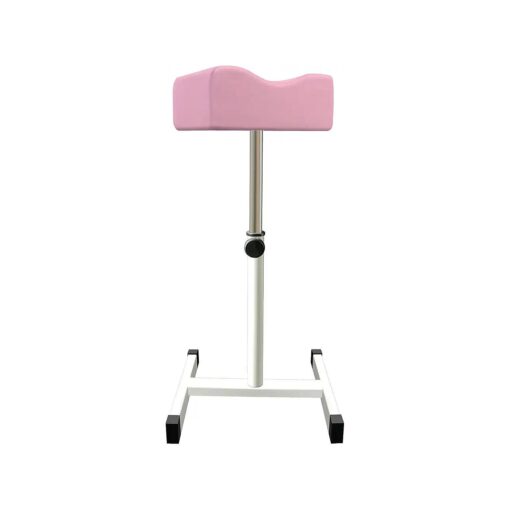 Pedicure Foot Rest Adjustable Manicure Height Technician Stand Stool with Non-Slip Legs Nail Equipment Salon Spa, Pink