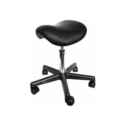 Angel USA Hydraulic Saddle Massage Stool Ergonomic Comfortable Rolling Adjustable Salon Swivel Saddle Seat ( Black )