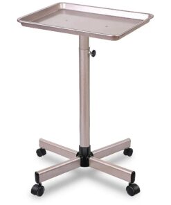 Salon Tray, Salon Tary on Wheels, Height Adjustable Salon Tray, Aluminium Salon Tray Use As Salon Tray, Tattoo Tray, Dental Tray, Spa tary ( Rose Gold )